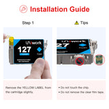 Uniwork Remanufactured Ink Cartridge Replacement for Epson 127 T127 use for Workforce WF-3520 WF-3540 WF-7010 WF-7510 WF-7520 545 845 NX530 NX625, 10 Pack