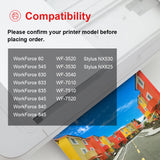 Uniwork Remanufactured Ink Cartridge Replacement for Epson 127 T127 use for Workforce WF-3520 WF-3540 WF-7010 WF-7510 WF-7520 545 845 NX530 NX625, 10 Pack