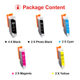 Uniwork Compatible Ink Cartridge Replacement for HP 564 564XL for Photosmart 7525 7520 7510 C309a C310a B8550 D5460 C6350 D7560 Printer (4BK/2PB/2C/2M/2Y), 12 Packs