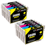 Uniwork Remanufactured Ink Cartridge Replacement for Epson 200 200XL for WF-2540 WF-2530 WF-2520 XP-410 XP-400 XP-200 Printer (10 Pack)
