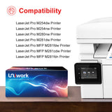 Uniwork Compatible Toner Cartridge Replacement for HP 202X 202A CF500X CF500A use with Laserjet Pro MFP M281fdw M254dw M281cdw M281 M281dw M280nw Toner Printer (Black, Cyan, Magenta, Yellow)