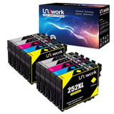 Uniwork 252 Ink Cartridge Remanufactured for Epson 252 252XL Use in Epson Workforce Wf-3640 Wf-3620 Wf-7610 Wf-7620 Wf-7710 Wf-7720 Wf-7210 Wf-7110 Wf-3630 Printer (10 Pack)