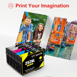 Uniwork Remanufactured Ink Cartridge Replacement for Epson 252 XL 252XL T252XL use for Workforce Wf-3640 Wf-3620 Wf-7610 Wf-7620 Wf-7710 Wf-7720 Wf-7210 Wf-7110 (1 Black 1 Cyan 1 Magenta 1 Yellow)