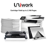 Uniwork 26A M426fdw Compatible Toner Cartridge Replacement for HP 26A CF226A 26X CF226X use for HP LaserJet Pro M402n M402dn M402dw, HP LaserJet Pro MFP M426fdw M426fdn M426dw Printer (1 Black)