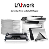 Uniwork 26X Compatible Toner Cartridge Replacement for HP 26X CF226X 26A CF226A use for HP LaserJet Pro MFP M426fdw M402n M402dn M402dw MFP M426fdn Printer (1 Black)