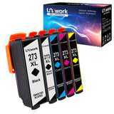 Uniwork Remanufactured Ink Cartridge Replacement for Epson 273 XL 273XL T273XL use for XP820 XP810 XP800 XP620 XP610 XP600 XP520 Printer (1 Black, 1 Photo Black, 1 Cyan, 1 Magenta, 1 Yellow), 5 Pack