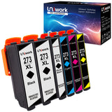 Uniwork Remanufactured Ink Cartridge Replacement for Epson 273 XL 273XL T273XL use for XP820 XP810 XP800 XP620 XP610 XP600 XP520 Printer (2 Black, 1 Photo Black, 1 Cyan, 1 Magenta, 1 Yellow), 6 Pack