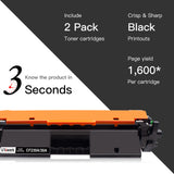 Uniwork Compatible Toner Cartridge Replacement for HP 30A CF230A 30X CF230X use with LaserJet Pro MFP M203dw M227fdw M227fdn M203d M203dn M227sdn M227 M203 Printer, 2 Black