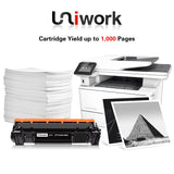 Uniwork 48A Toner Cartridge Compatible for HP 48A CF248A Replacement for HP LaserJet Pro M15w, HP LaserJet Pro M29w, M15, M16, M15a, M16a, MFP M28, M29, M28a, M28w, M29a Printer (1 Black)