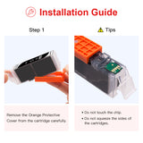 Uniwork Compatible Ink Cartridge Replacement for HP 564 564XL for Photosmart 7525 7520 7510 C309a C310a B8550 D5460 C6350 D7560 Printer (4BK/2PB/2C/2M/2Y), 12 Packs