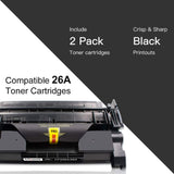 Uniwork Compatible Toner Cartridge Replacement for HP 26A CF226A 26X CF226X use for Laserjet Pro M402dn M402dw M402n, Laserjet Pro MFP M426fdw M426fdn M426dw Printer (2 Black)