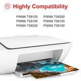 Uniwork Compatible Ink Cartridge Replacement for Canon 280 281 PGI-280 XXL CLI-281 XXL 280XXL 281XXL Ink Cartridges use with Pixma TS9120 TS8220 TS8120 Printer (6 Pack)