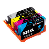 Uniwork Remanufactured Ink Cartridge Replacement for HP 934 935 934XL 935XL use for OfficeJet Pro 6830 6230 6835 6820 6815 6220 6812 Printer (1 Small Black, 1 Cyan, 1 Magenta, 1 Yellow)
