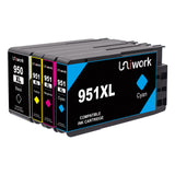 Uniwork Compatible Ink Cartridge Replacement for HP 950XL 951XL use for OfficeJet Pro 8610 8600 8630 8615 276dw 8100 8620 8625 251dw Printer (5 Pack)
