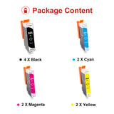 Uniwork Compatible Ink Cartridge Replacement for HP 564 564XL for Photosmart 6520 5520 4620 5510 C410a 6525 5514 OfficeJet 7510 4620 DeskJet 3522 Printer (4BK/2C/2M/2Y), 10 Packs