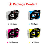 Uniwork Remanufactured Ink Cartridge Replacement for Epson 200 T200XL use for WF-2540 WF-2530 WF-2520 Expression Home XP-410 XP-400 XP-200 Printer (2Black 1Cyan 1 Magenta 1Yellow) 5 Pack