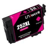 Uniwork Remanufactured Ink Cartridge Replacement for Epson 252 XL 252XL T252XL use for Workforce Wf-3640 Wf-3620 Wf-7610 Wf-7620 Wf-7710 Wf-7720 Wf-7210 Wf-7110 (1 Black 1 Cyan 1 Magenta 1 Yellow)
