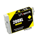 Uniwork Remanufactured Ink Cartridge Replacement for Epson 200 T200XL use for WF-2540 WF-2530 WF-2520 Expression Home XP-410 XP-400 XP-200 Printer (2Black 1Cyan 1 Magenta 1Yellow) 5 Pack