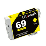 Uniwork 69 Ink Cartridge Remanufactured for Epson 69 Use in Stylus C120 CX5000 CX6000 CX8400 CX9400 NX115 NX215 NX305 NX400 NX410 NX415 NX515 WorkForce 30 40 600 610 615 1100 1300 ( 10 Pack )