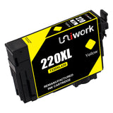 Uniwork Remanufactured Ink Cartridge Replacement for Epson 220 XL 220XL T220XL use for WorkForce WF-2750 WF-2760 WF-2630 WF-2650 WF-2660 XP-320 XP-420 Printer (2 Black 1 Cyan 1 Magenta 1 Yellow)