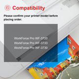 Uniwork Remanufactured Ink Cartridges Replacement for Epson 702 702XL T702XL T702 to use with Workforce Pro WF-3720 WF-3733 WF-3730 Printer (2 Black, 1 Cyan, 1 Magenta, 1 Yellow, 5-Pack)