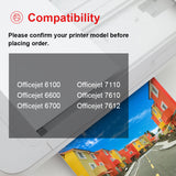 Uniwork Compatible Ink Cartridge Replacement for HP 932XL 933XL 932 933 Ink Cartridges use for HP Officejet 6700 7110 7612 6600 6100 7610 Printer (Black, Cyan, Magenta, Yellow)
