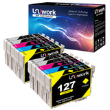 Uniwork Remanufactured Ink Cartridge Replacement for Epson 127 T127 use for Workforce WF-3520 WF-3540 WF-7010 WF-7510 WF-7520 545 845 NX530 NX625, 10 Pack