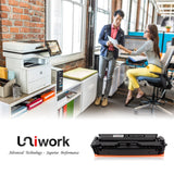 Uniwork 410A Compatible Toner Cartridge Replacement for HP 410A CF410A 410X use for HP Color Laserjet Pro M452dw M452dn M452nw, MFP M477fnw M477fdn M477fdw M377dw Printer (Black Cyan Magenta Yellow)