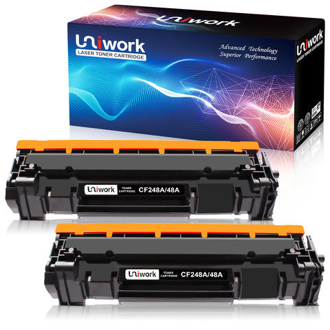 Uniwork Compatible Toner Cartridge Replacement for HP 48A CF248A use for Laserjet Pro M15w, Laserjet Pro M29w, MFP M28w, M28a, M29a M15a Printer, 2 Black