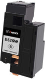 Uniwork Compatible Toner Cartridge Replacement for DELL E525W 525W E525dw E525 to use with E525W Wireless Color Printer for 593-BBJX (2 Black)