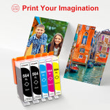 Uniwork Compatible Ink Cartridge Replacement for HP 564 564XL for Photosmart 6520 5520 4620 5510 C410a 6525 5514 OfficeJet 7510 4620 DeskJet 3522 Printer (4BK/2C/2M/2Y), 10 Packs