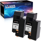 Uniwork Compatible Toner Cartridge Replacement for DELL E525W 525W E525dw E525 to use with E525W Wireless Color Printer for 593-BBJX (2 Black)