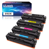 Uniwork Compatible Toner Cartridge Replacement for HP 202X 202A CF500X CF500A use with Laserjet Pro MFP M281fdw M254dw M281cdw M281 M281dw M280nw Toner Printer (Black, Cyan, Magenta, Yellow)