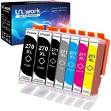 Uniwork Compatible Ink Cartridges Replacement for Canon PGI-270XL CLI-271XL PGI 270 XL CLI 271 XL use for Pixma MG7720 TS9020 TS8020 Printer (2 PGBK 1 Black 1 Gray 1 Cyan 1 Matenga 1 Yellow) 7 Pack