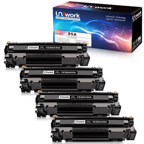 Uniwork 85A Compatible Toner Cartridge Replacement for HP 85A CE285A use for Laserjet Pro P1102W P1109W, Laserjet Pro MFP M1212NF M1217NFW Printer (4 Black)