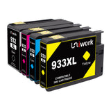 Uniwork Compatible Ink Cartridge Replacement for HP 932XL 933XL 932 933 Ink Cartridges use for HP Officejet 6700 7110 7612 6600 6100 7610 Printer (Black, Cyan, Magenta, Yellow)