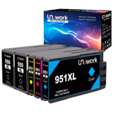 Uniwork Compatible Ink Cartridge Replacement for HP 950XL 951XL use for OfficeJet Pro 8610 8600 8630 8615 276dw 8100 8620 8625 251dw Printer (5 Pack)