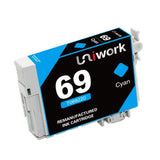 Uniwork Remanufactured Ink Cartridge Replacement for Epson 69 Use for Stylus C120 CX5000 CX6000 CX8400 CX9400 NX115 NX215 NX305 NX400 NX410 NX415 NX515 Workforce 30 40 600 610 Printer (5 Pack)