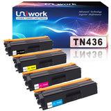 Uniwork Compatible Toner Cartridge Replacement for Brother TN 436 TN436 TN436BK TN433 use for MFC-L8900CDW HL-L8360CDW HL-L8260CDW MFC-L8610CDW MFC-L9570CDW HL-L9310CDW Printer, 4 Pack