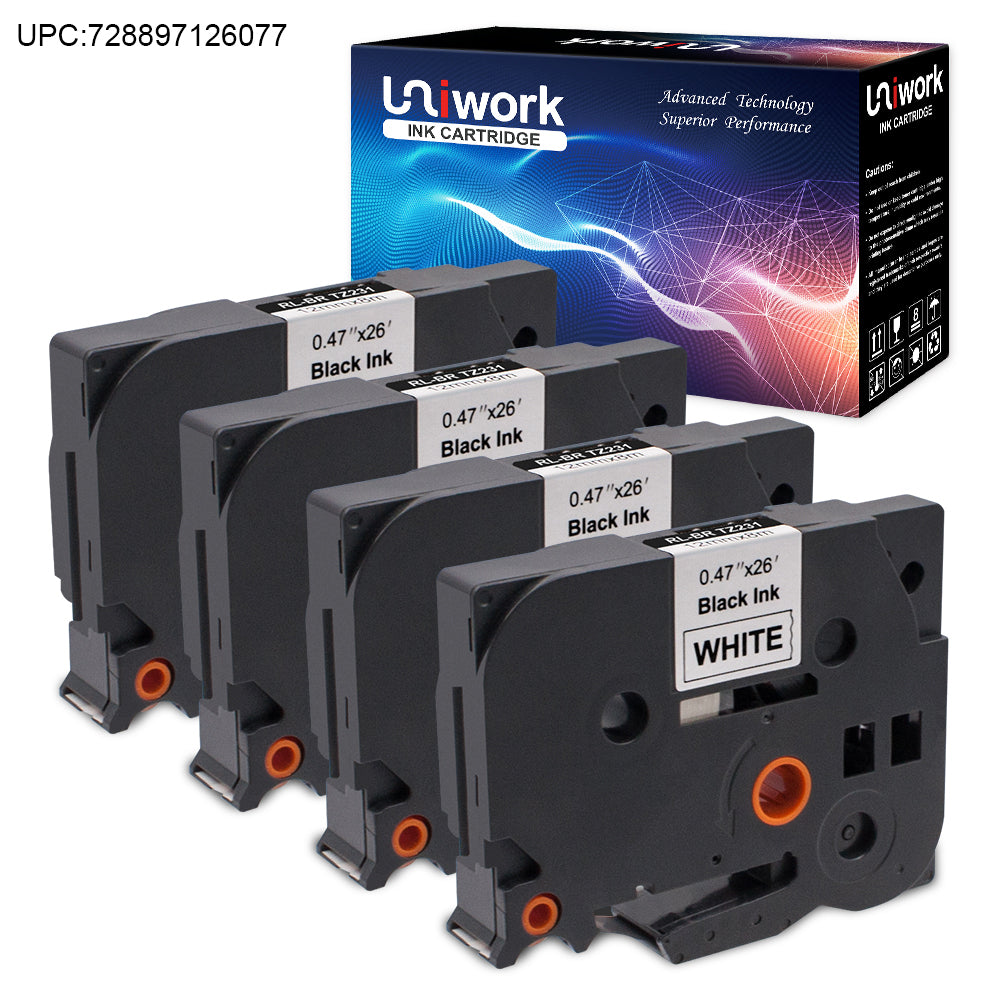 Brother TZE231 Label Tape 12-Pack - Compatible With PT-D200/PT
