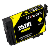 Uniwork Remanufactured Ink Cartridge Replacement for Epson 252 252XL T252XL use for Workforce Wf-3640 Wf-3620 Wf-7610 Wf-7620 Wf-7710 Wf-7720 Wf-7210 Wf-7110 (2 Black 1 Cyan 1 Magenta 1 Yellow) 5 Pack